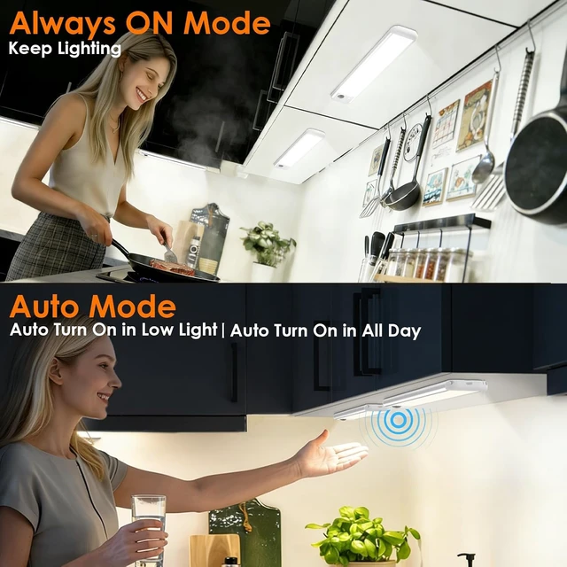 Alt view image 4 of 7 - Under Cabinet Lighting Wireless 8.5 Motion Sensor Light Indoor