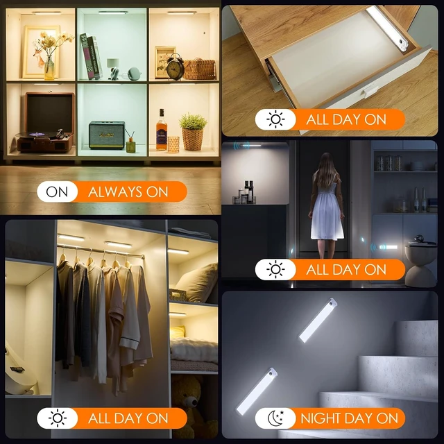 Alt view image 7 of 7 - Under Cabinet Lighting Wireless 8.5 Motion Sensor Light Indoor