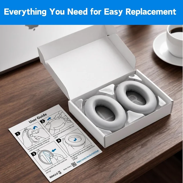 Alt view image 5 of 7 - Replacement Ear Pads for Headphones QC35 QC35 II