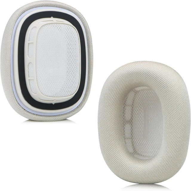 Alt view image 6 of 7 - Upgraded Ear Cushions for AirPods Max Headphones Silica Gel Mesh Fabric Replacement Ear Pads Cover with Memory Foam and Magnet Closer to The Original(Starlight)