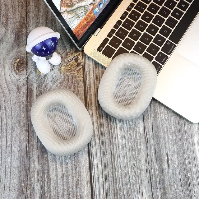 Alt view image 7 of 7 - Upgraded Ear Cushions for AirPods Max Headphones Silica Gel Mesh Fabric Replacement Ear Pads Cover with Memory Foam and Magnet Closer to The Original(Starlight)