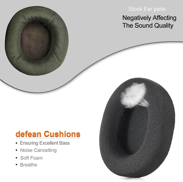 Alt view image 7 of 7 - Defean Earpads for SteelSeries Arctis 7/9 (Not Fit Nova)-Black