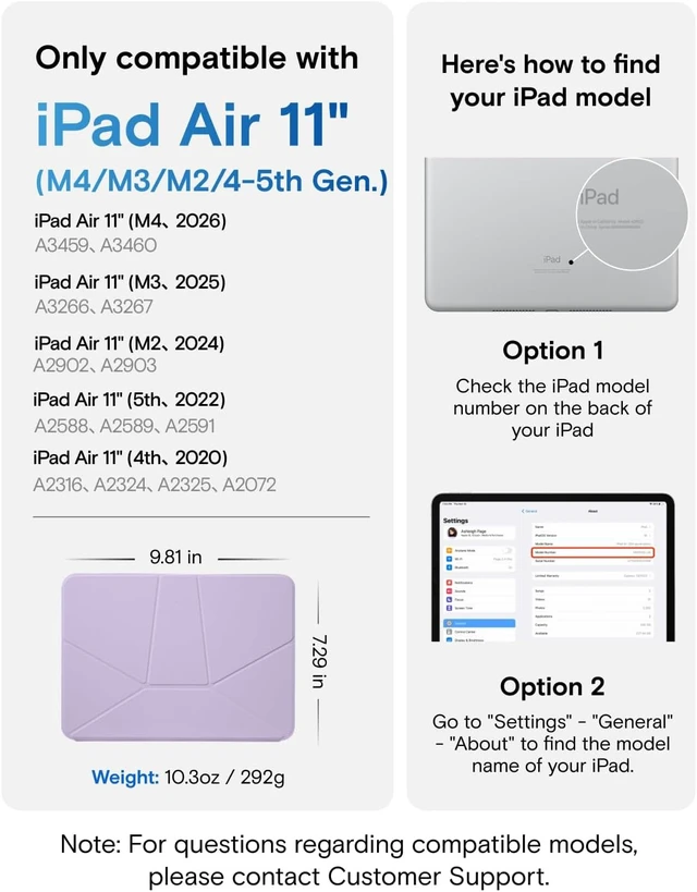 Alt view image 2 of 7 - Dynamic Folio Case for iPad Air 11 M4/M3/M2 & 10.9 Inch 5th 4th Gen
