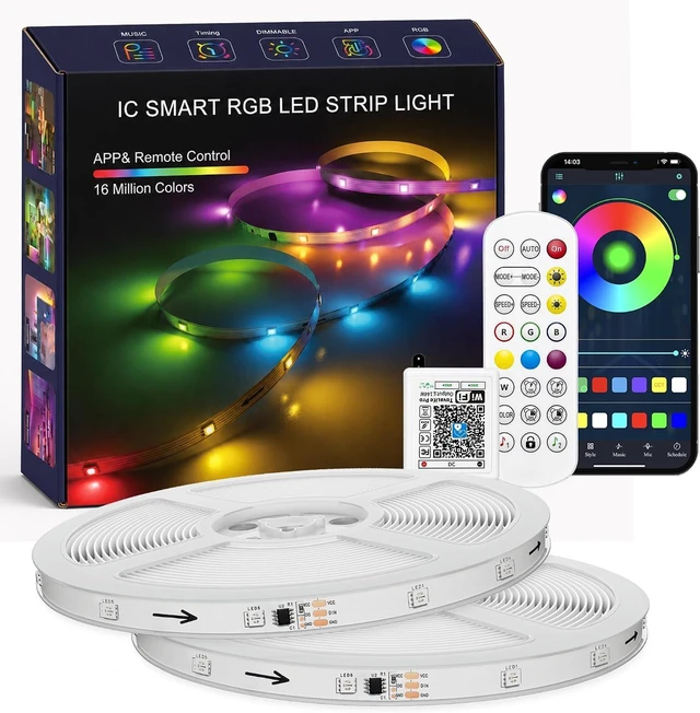 Main image of LED Strip Lights 100FT Smart IC RGB Lights for Bedroom Segmented DIY