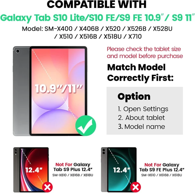 Alt view image 2 of 7 - Case for Galaxy Tab S10 Lite/S10 FE/S9 FE/S9 5G Black