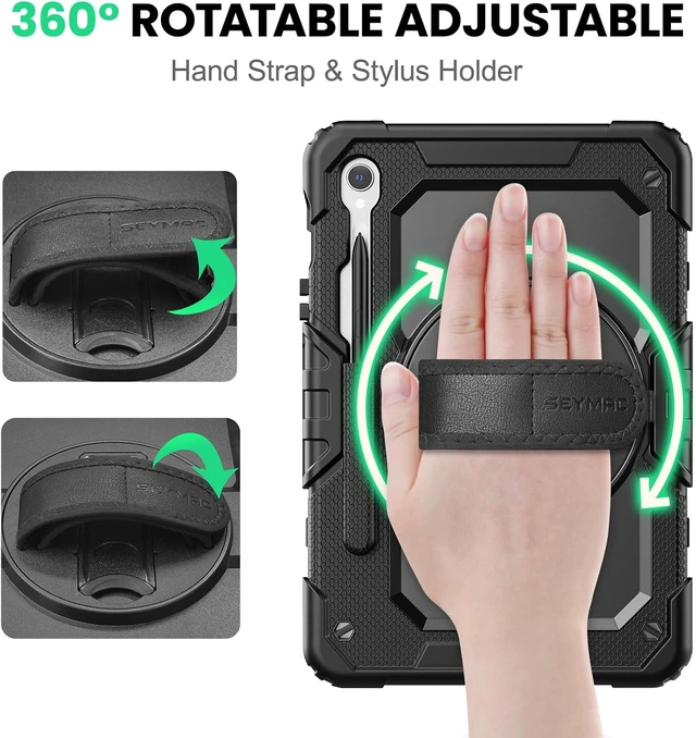 Alt view image 3 of 7 - Case for Galaxy Tab S10 Lite/S10 FE/S9 FE/S9 5G Black