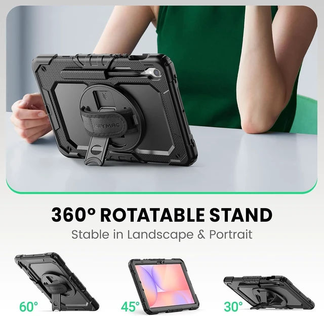 Alt view image 4 of 7 - Case for Galaxy Tab S10 Lite/S10 FE/S9 FE/S9 5G Black