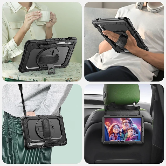 Alt view image 6 of 7 - Case for Galaxy Tab S10 Lite/S10 FE/S9 FE/S9 5G Black