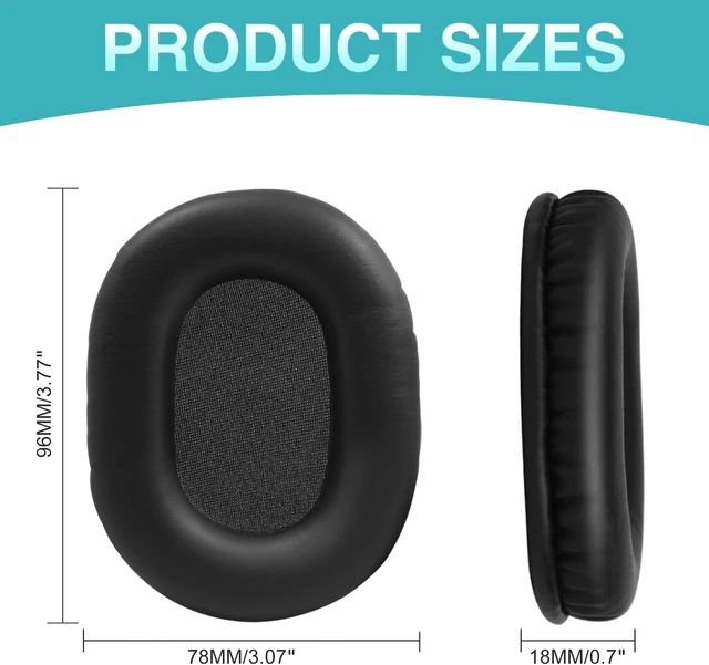 Alt view image 3 of 7 - Replacement Ear Pads for MDR-7506 Headphones Replacement Pads Also Fits MDR-V6 MDR-CD900ST Earpads Cushions with Soft Leather Memory Foam