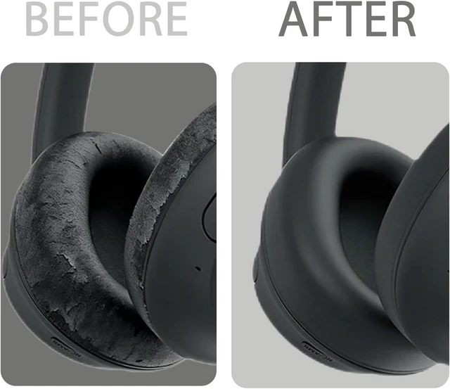 Alt view image 5 of 7 - Replacement Ear Pads Cushions for WH-CH710N WH-CH720N Headphones Earpads Cover Headphone Repair Parts-Grey