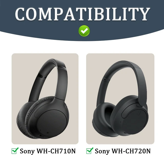 Alt view image 2 of 7 - Replacement Ear Pads Cushions for WH-CH710N WH-CH720N Headphones Earpads Cover Headphone Repair Parts-Grey
