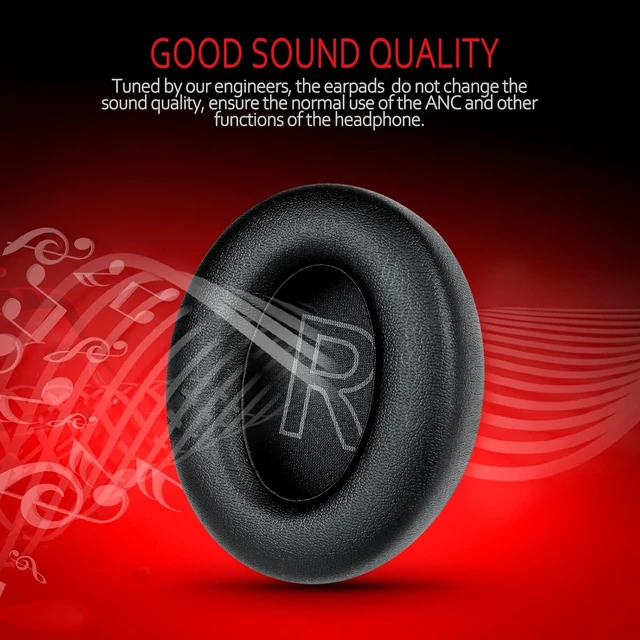 Alt view image 4 of 6 - Soundcore Replacement Ear Pads Fits Soundcore Life Q20 Replacement Ear Pads Soft Memory Foam Soundcore Q20 Replacement Ear Pads for Anker Q20/Q20i/Q20BT Headphones Black