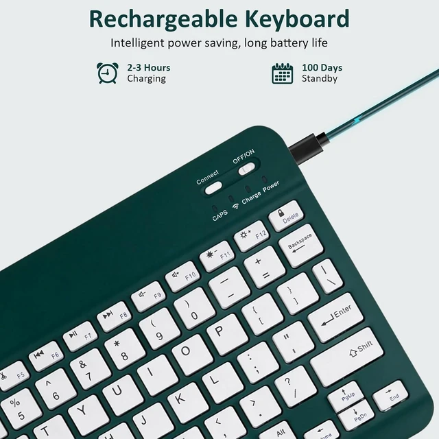 Alt view image 4 of 7 - Case with Keyboard for Galaxy Tab A9+ / A9 Plus 11 Inch 2023 (SM-X210/X215/X216/X218) Slim Folio Wireless Keyboard Case S Pen Holder for Galaxy Tab A9 Plus 11 DGN
