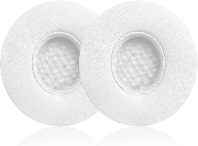 Main image of Replacement Ear Pads for Solo 2 & Solo 3 Wireless On-Ear Headphones Replacement EarPads Cushions Headphones Covers with Memory Noise Isolation Foam Softer Leather-White