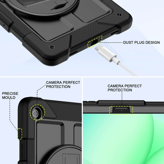 Alt view image 5 of 7 - for Galaxy Tab A11+ Plus/A9+ Plus Case 11 2026/2023 Black