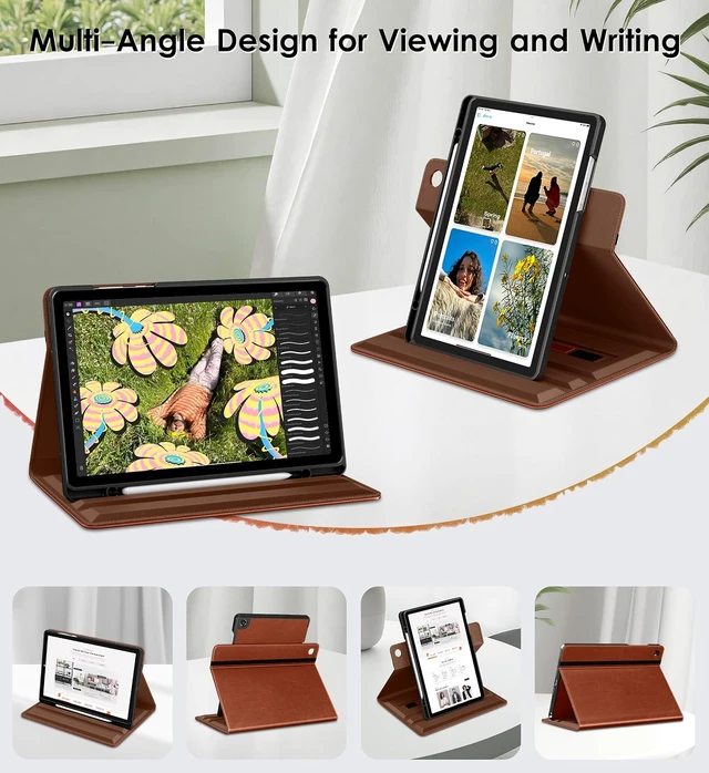Alt view image 2 of 7 - for Galaxy Tab A11 Plus / A9+ Plus 11 inch Case Brown