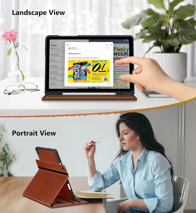 Alt view image 3 of 7 - for Galaxy Tab A11 Plus / A9+ Plus 11 inch Case Brown