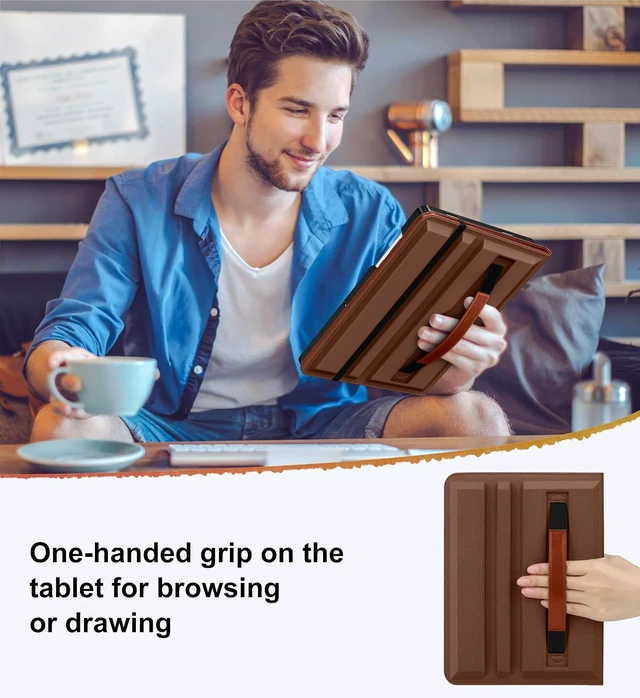 Alt view image 4 of 7 - for Galaxy Tab A11 Plus / A9+ Plus 11 inch Case Brown