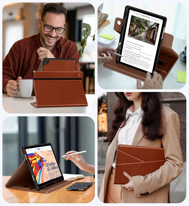Alt view image 5 of 7 - for Galaxy Tab A11 Plus / A9+ Plus 11 inch Case Brown