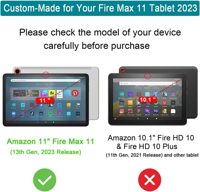 Alt view image 2 of 7 - Fire Max 11 Tablet case (13th Generation 2023 Release) Black