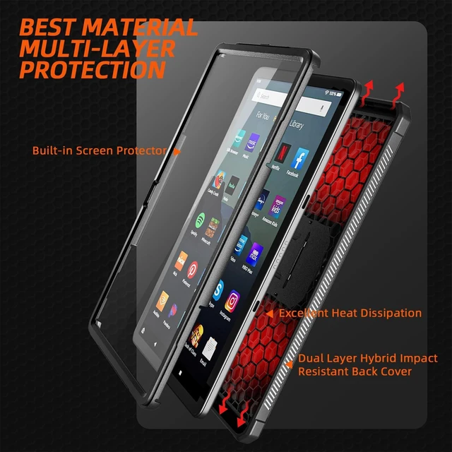 Alt view image 4 of 7 - Fire Max 11 Tablet case (13th Generation 2023 Release) Black