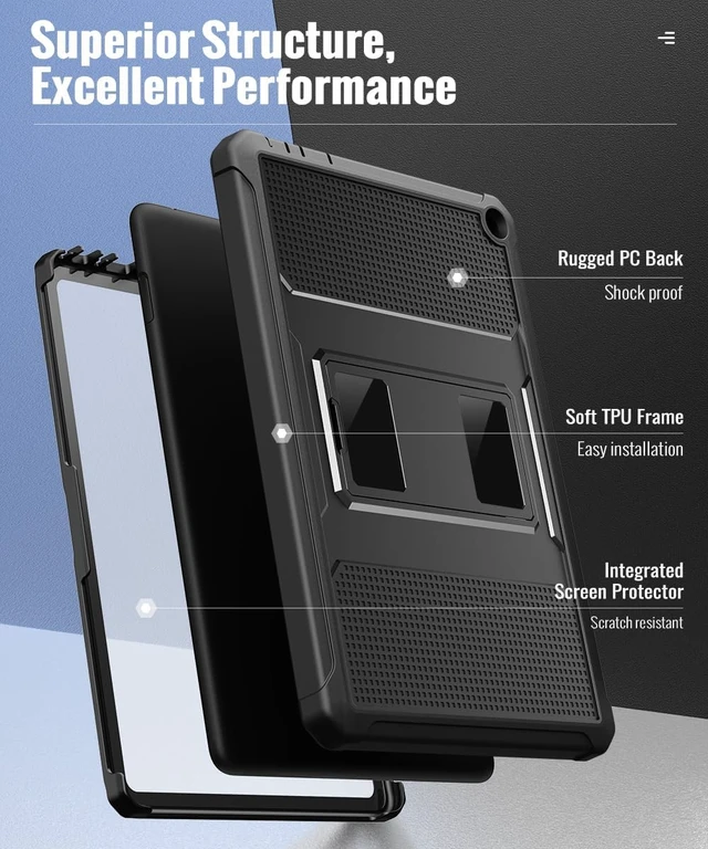 Alt view image 2 of 7 - Case for 10.1 Tablet Fire HD 10/Kids Pro (13th Generation 2023) Black