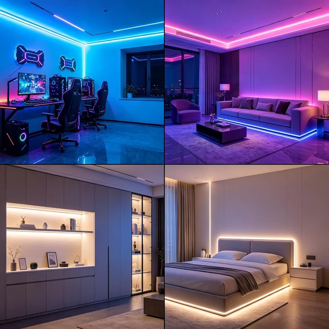 Alt view image 7 of 7 - RGBW COB LED Strip Warm White 3000K 24V 32.8ft/10m 7840LEDs Kit