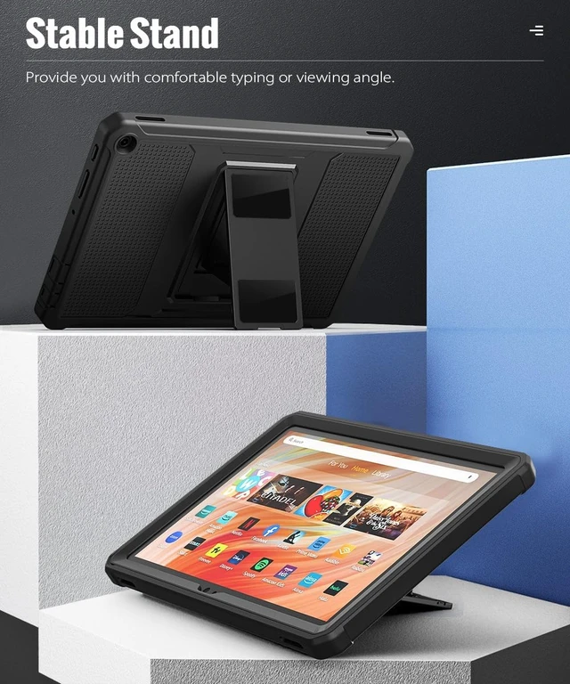 Alt view image 4 of 7 - Case for 10.1 Tablet Fire HD 10/Kids Pro (13th Generation 2023) Black