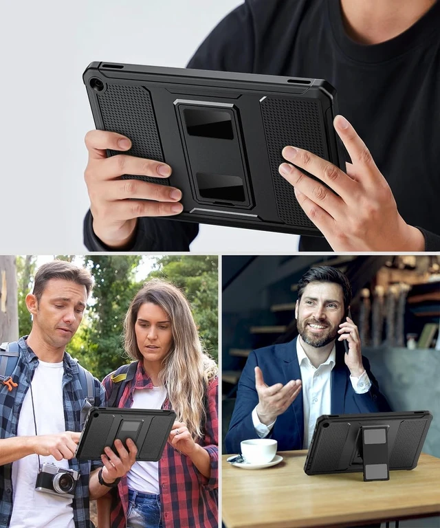 Alt view image 7 of 7 - Case for 10.1 Tablet Fire HD 10/Kids Pro (13th Generation 2023) Black