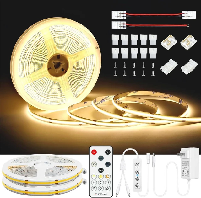 Main image of 66ft COB LED Strip Light Warm White 3000K Dimmable DC 24V