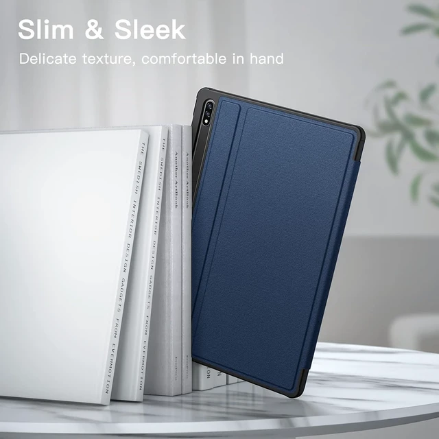 Alt view image 4 of 6 - Folio Case for Galaxy Tab S8 Plus/S7 FE/S7 Plus 12.4 Navy