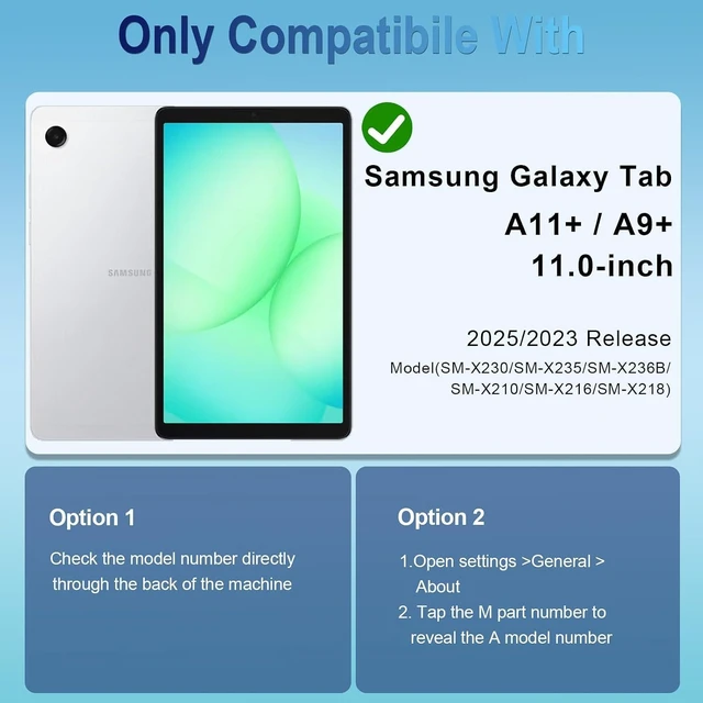 Alt view image 2 of 7 - for Galaxy Tab A11+ Plus/A9+ Plus Case 11 2026/2023 Black