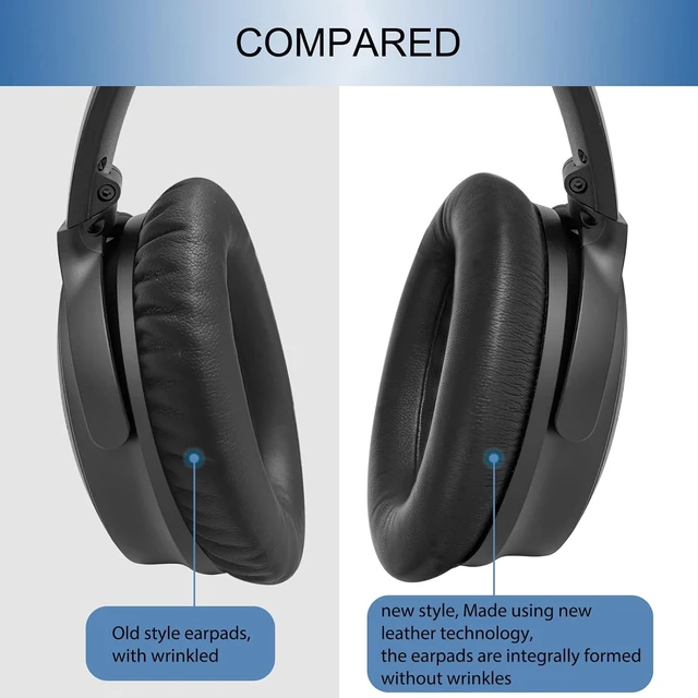 Alt view image 6 of 7 - Replacement Ear Pads for QC35 & QC35 ii Black