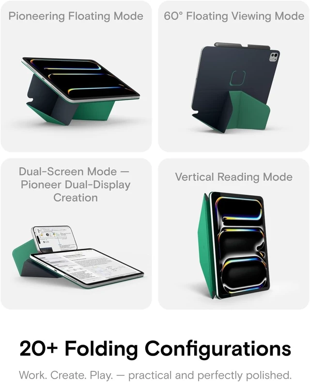 Alt view image 3 of 7 - Dynamic Folio Case for iPad Pro 13 Inch M5 2025 & M4 2024