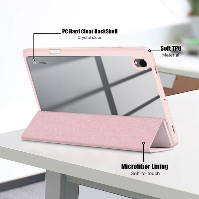 Alt view image 4 of 7 - Hybrid Slim Case for Galaxy Tab S11 11 2025 Pink