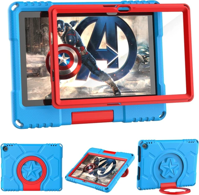 Main image of Fire HD 10 & Fire HD 10 Plus Tablet Case for Kids(13th/11th Generation 2023/2021 Release) Shockproof Case with Screen Protector and Handle Stand Incompatible iPad TCL Blue