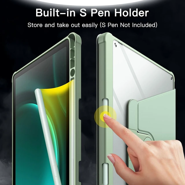 Alt view image 5 of 7 - 360° Rotating Case for Galaxy Tab S10 Lite/S10 FE/S9 FE/S9 Mint