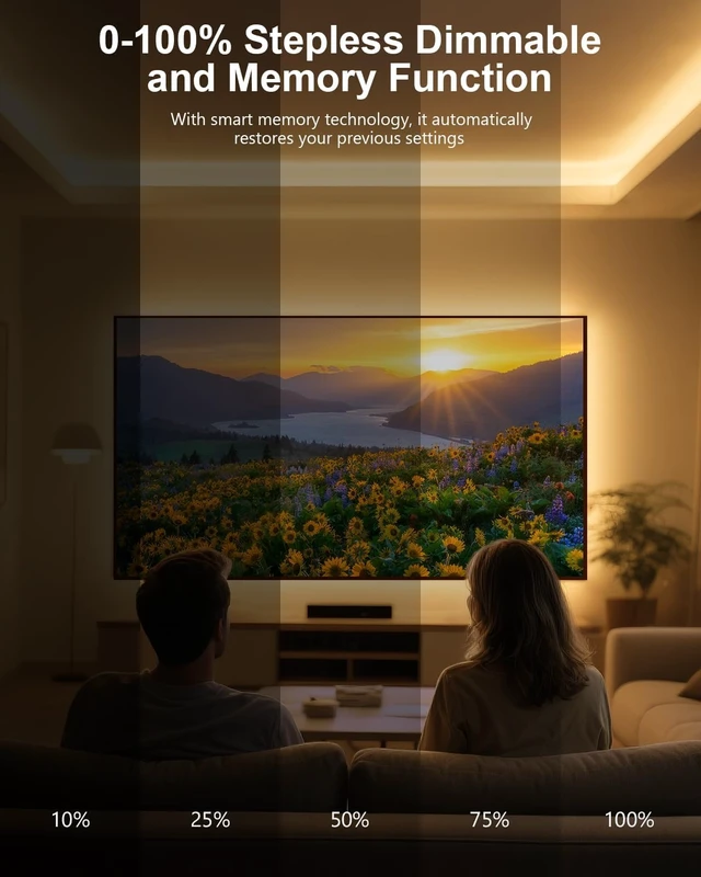 Alt view image 4 of 7 - USB LED Light Strip 5V 6.56FT 3000K Warm White COB LED Strip Lights with Remote Lights Dotless Super Bright Dimmable Flexible for TV Backlight Bedroom Under Cabinet Kitchen Shelf Lighting