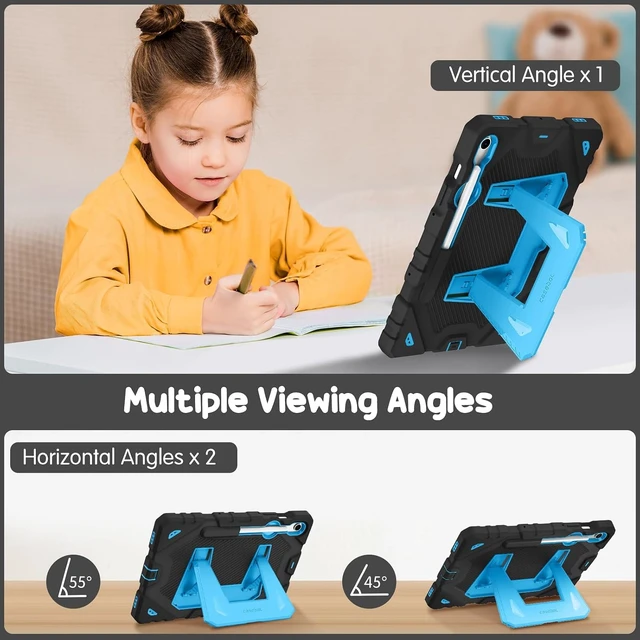 Alt view image 4 of 7 - Fintie Kid-Friendly Case for Galaxy Tab S10 Lite/S10 FE/S9 FE/S9