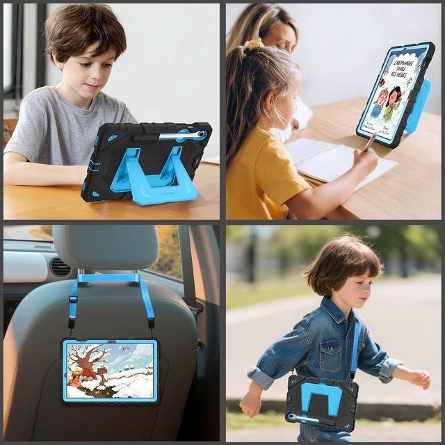 Alt view image 6 of 7 - Fintie Kid-Friendly Case for Galaxy Tab S10 Lite/S10 FE/S9 FE/S9