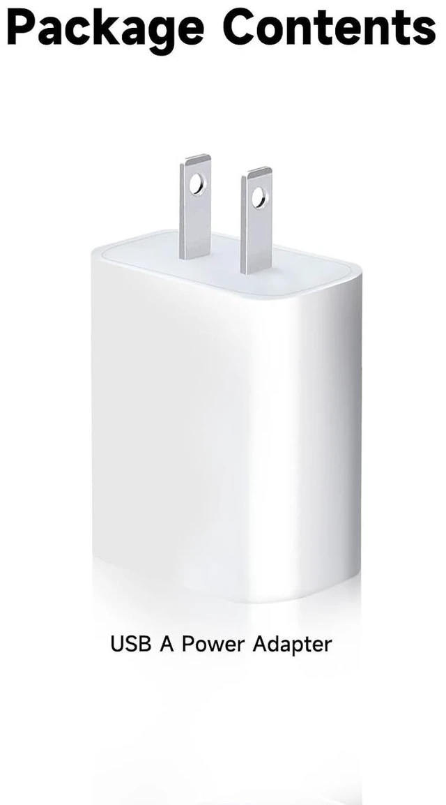 Alt view image 3 of 6 - USB Wall Charger 5V 2A 10W Charger Power Adapter Fast Charging USB Block Charging Plug Block Cube Wall Plug for iPhone 17 16 15 iPad Phone Speaker Sumsung Android Kindle Tablet & More -White