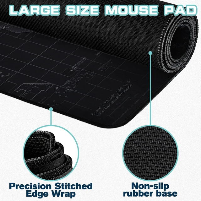 Alt view image 2 of 7 - Mouse Pad Gaming - Desk Mat for Keyboard and Mouse - Large Mouse Pads for Desk Gaming Mousepad with Non-Slip Base Desks Pad (31.5 X 11.8) for Game Office and Home
