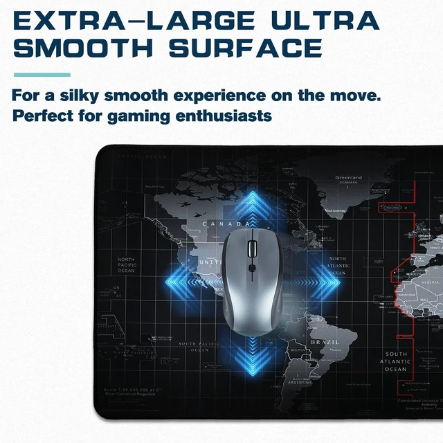 Alt view image 4 of 7 - Mouse Pad Gaming - Desk Mat for Keyboard and Mouse - Large Mouse Pads for Desk Gaming Mousepad with Non-Slip Base Desks Pad (31.5 X 11.8) for Game Office and Home