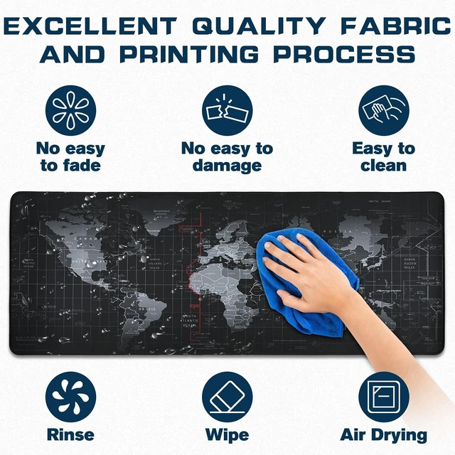 Alt view image 3 of 7 - Mouse Pad Gaming - Desk Mat for Keyboard and Mouse - Large Mouse Pads for Desk Gaming Mousepad with Non-Slip Base Desks Pad (31.5 X 11.8) for Game Office and Home