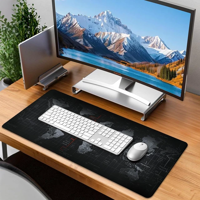Alt view image 7 of 7 - Mouse Pad Gaming - Desk Mat for Keyboard and Mouse - Large Mouse Pads for Desk Gaming Mousepad with Non-Slip Base Desks Pad (31.5 X 11.8) for Game Office and Home