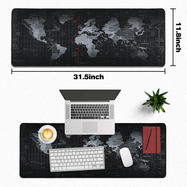Alt view image 5 of 7 - Mouse Pad Gaming - Desk Mat for Keyboard and Mouse - Large Mouse Pads for Desk Gaming Mousepad with Non-Slip Base Desks Pad (31.5 X 11.8) for Game Office and Home