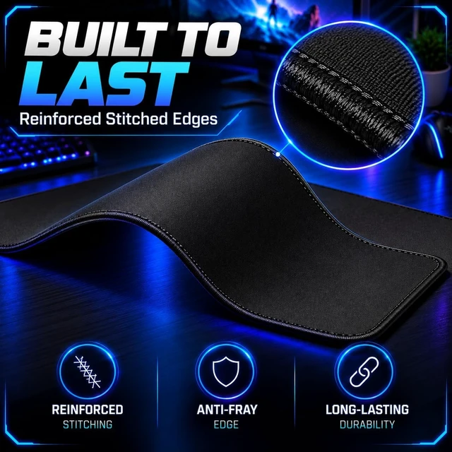 Alt view image 4 of 7 - 31.5 x 15.7 Waterproof Large Gaming Mouse Pad XXL Big Desk Office Mat