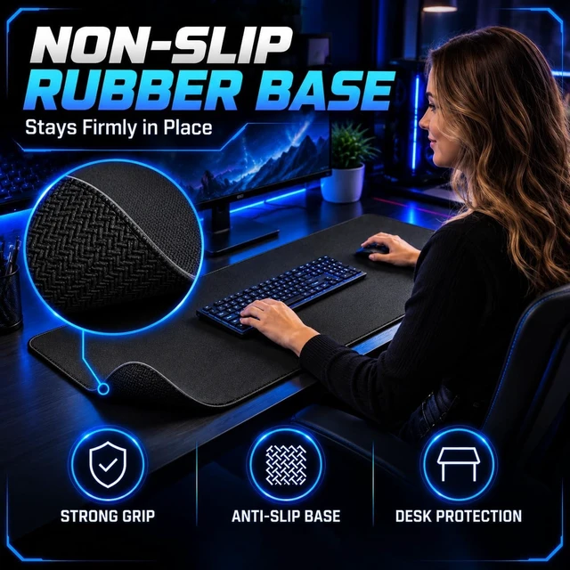 Alt view image 5 of 7 - 31.5 x 15.7 Waterproof Large Gaming Mouse Pad XXL Big Desk Office Mat