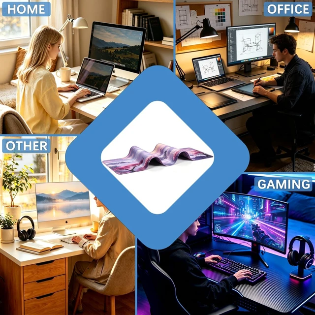 Alt view image 7 of 7 - Large Extended Mouse Pad Gaming 35.4x15.7 inch Computer Keyboard Mouse Mat