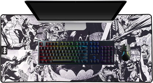 Alt view image 5 of 6 - Batman Mouse Pad XXL 35x15 in Gaming Desk Mat Extra Large